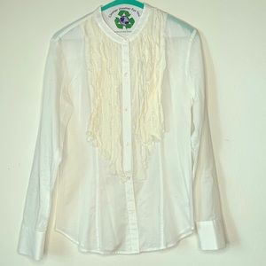 Theory ruffle blouse